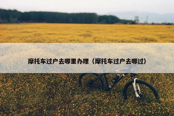 摩托车过户去哪里办理（摩托车过户去哪过）
