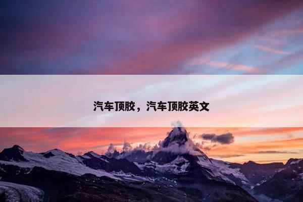汽车顶胶，汽车顶胶英文