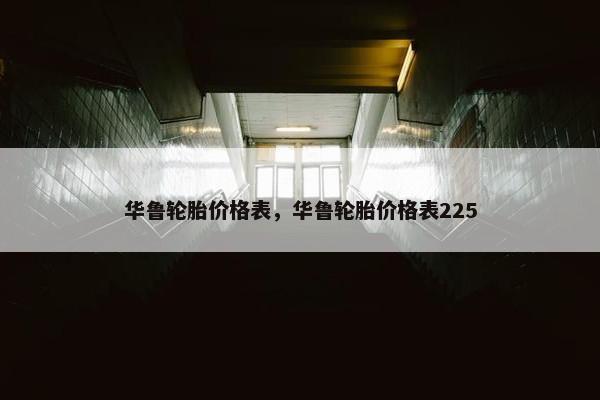 华鲁轮胎价格表，华鲁轮胎价格表225