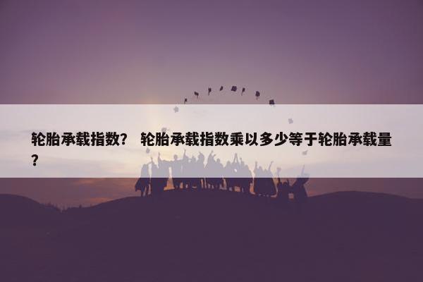 轮胎承载指数？ 轮胎承载指数乘以多少等于轮胎承载量？