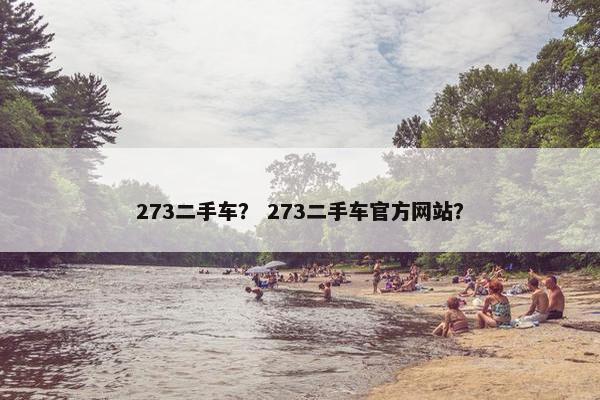 273二手车？ 273二手车官方网站？