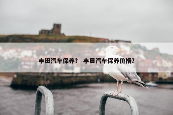 丰田汽车保养？ 丰田汽车保养价格？