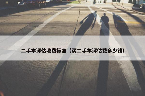 二手车评估收费标准（买二手车评估费多少钱）