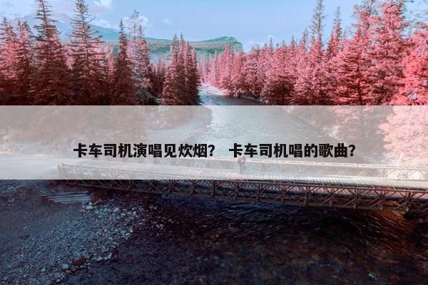 卡车司机演唱见炊烟？ 卡车司机唱的歌曲？