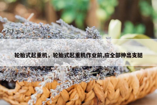 轮胎式起重机，轮胎式起重机作业前,应全部伸出支腿