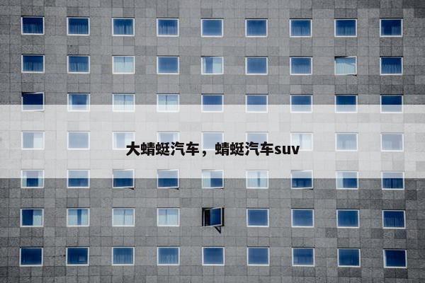 大蜻蜓汽车，蜻蜓汽车suv