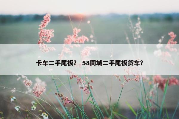 卡车二手尾板？ 58同城二手尾板货车？