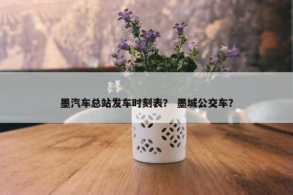 墨汽车总站发车时刻表？ 墨城公交车？