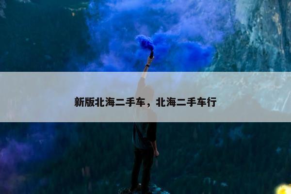 新版北海二手车，北海二手车行