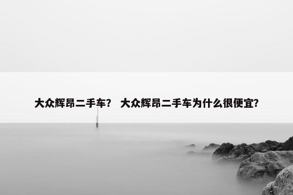 大众辉昂二手车？ 大众辉昂二手车为什么很便宜？