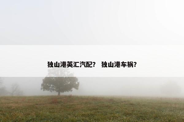 独山港英汇汽配？ 独山港车祸？