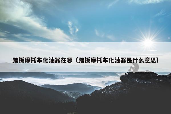 踏板摩托车化油器在哪（踏板摩托车化油器是什么意思）