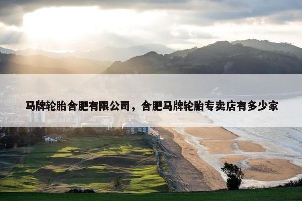 马牌轮胎合肥有限公司，合肥马牌轮胎专卖店有多少家