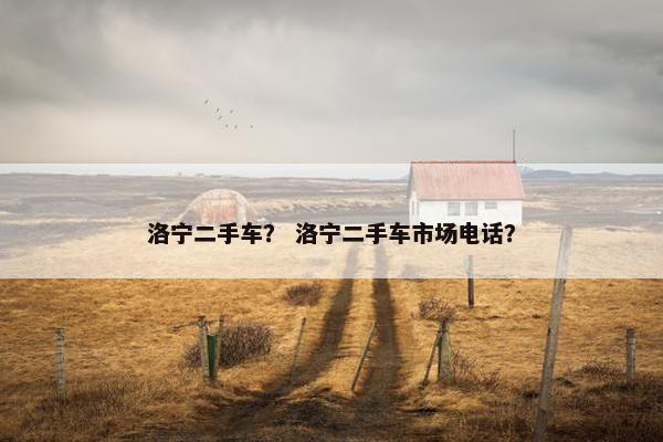 洛宁二手车？ 洛宁二手车市场电话？