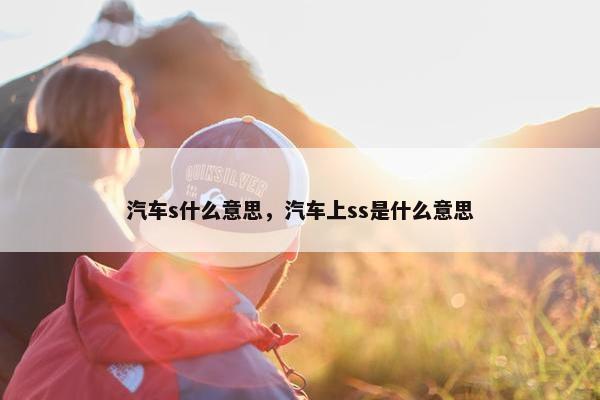 汽车s什么意思，汽车上ss是什么意思