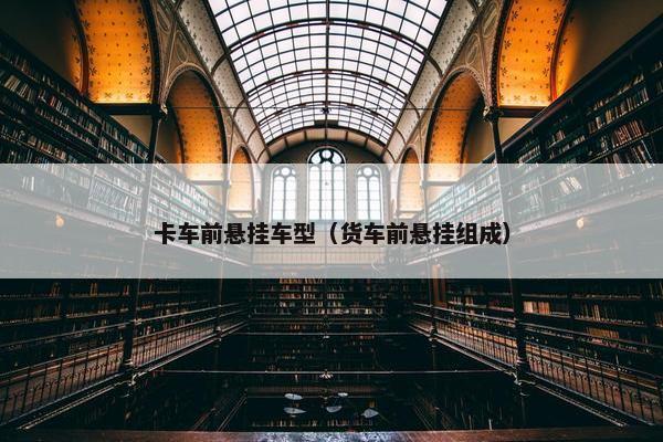 卡车前悬挂车型（货车前悬挂组成）