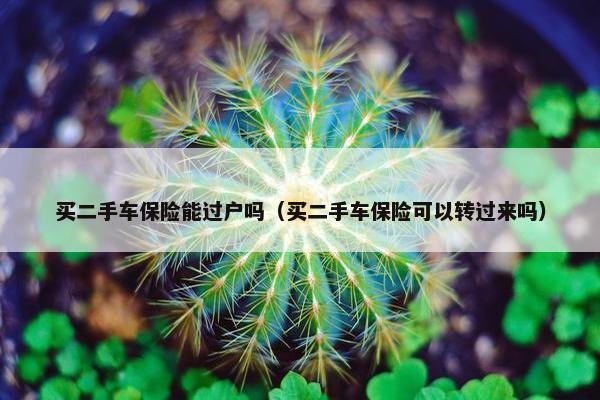 买二手车保险能过户吗（买二手车保险可以转过来吗）