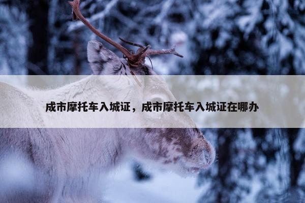 成市摩托车入城证，成市摩托车入城证在哪办