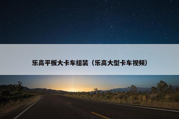 乐高平板大卡车组装（乐高大型卡车视频）