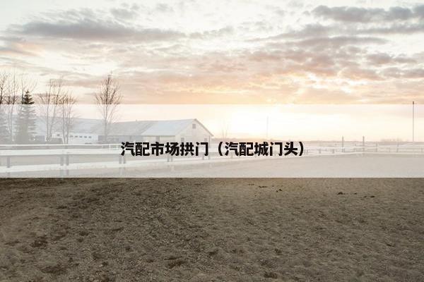 汽配市场拱门（汽配城门头）