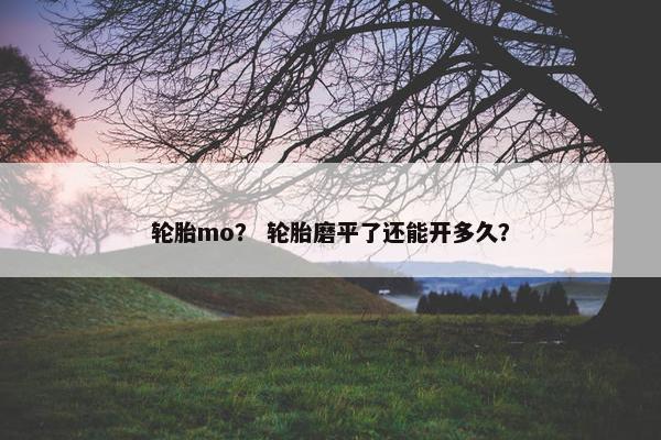 轮胎mo？ 轮胎磨平了还能开多久？