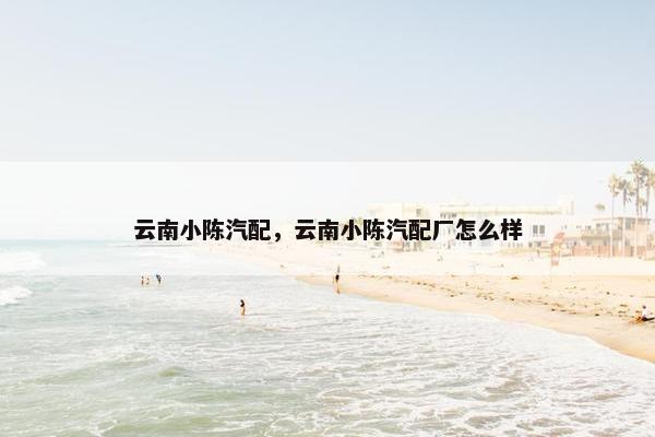 云南小陈汽配，云南小陈汽配厂怎么样