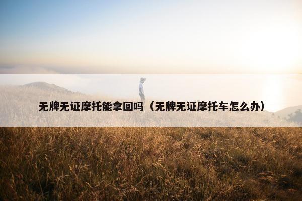 无牌无证摩托能拿回吗（无牌无证摩托车怎么办）