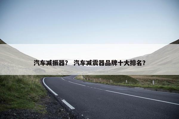 汽车减振器？ 汽车减震器品牌十大排名？