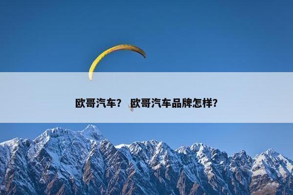 欧哥汽车？ 欧哥汽车品牌怎样？