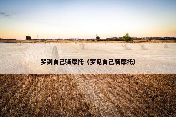 梦到自己骑摩托（梦见自己骑摩托）