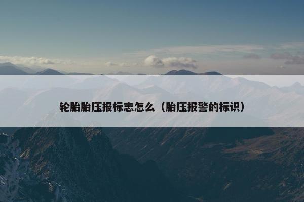 轮胎胎压报标志怎么（胎压报警的标识）