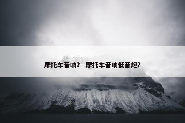 摩托车音响？ 摩托车音响低音炮？