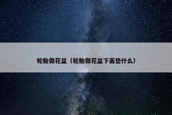 轮胎做花盆（轮胎做花盆下面垫什么）