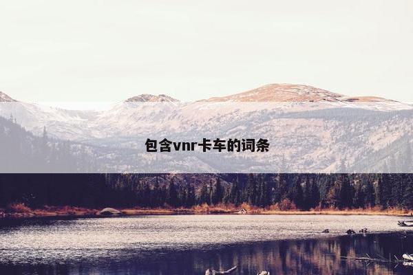 包含vnr卡车的词条