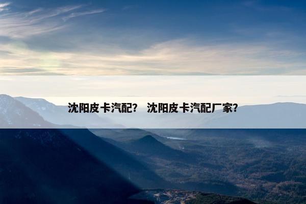 沈阳皮卡汽配？ 沈阳皮卡汽配厂家？