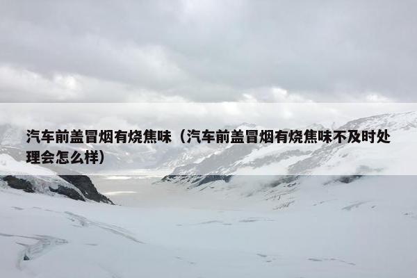 汽车前盖冒烟有烧焦味（汽车前盖冒烟有烧焦味不及时处理会怎么样）