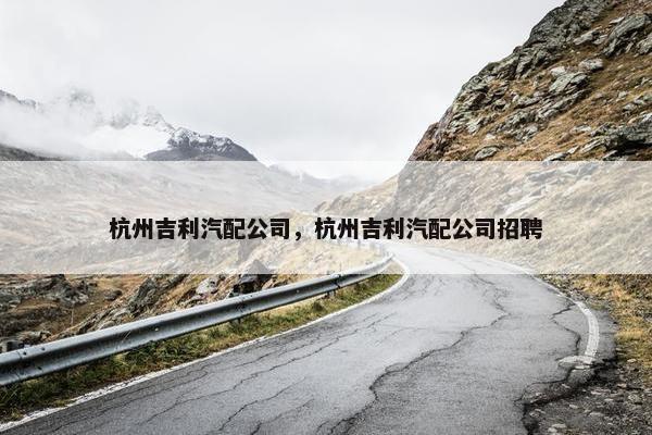 杭州吉利汽配公司，杭州吉利汽配公司招聘