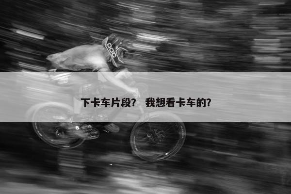 下卡车片段？ 我想看卡车的？