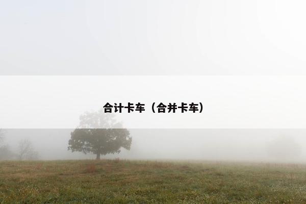 合计卡车（合并卡车）