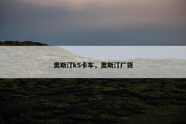 奥斯汀k5卡车，奥斯汀厂货