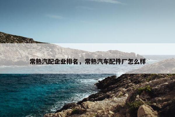 常熟汽配企业排名，常熟汽车配件厂怎么样