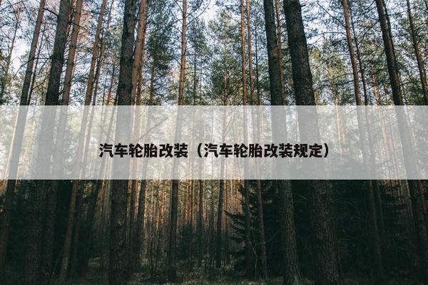 汽车轮胎改装（汽车轮胎改装规定）