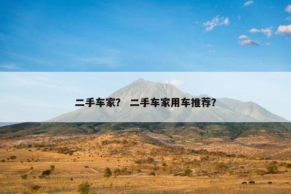 二手车家？ 二手车家用车推荐？