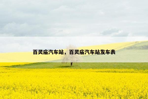 百灵庙汽车站，百灵庙汽车站发车表