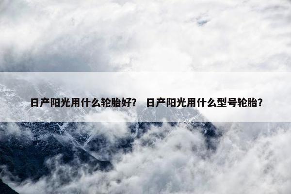 日产阳光用什么轮胎好？ 日产阳光用什么型号轮胎？