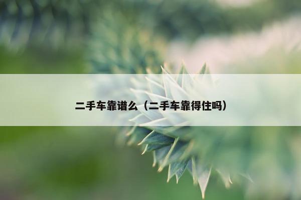 二手车靠谱么（二手车靠得住吗）