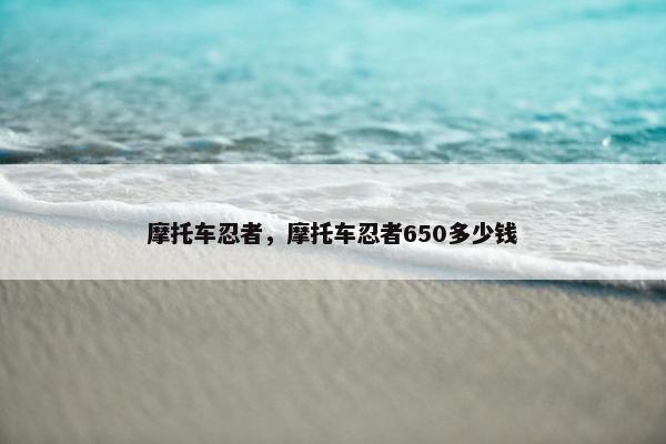 摩托车忍者，摩托车忍者650多少钱