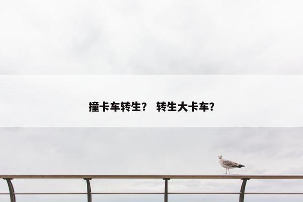 撞卡车转生？ 转生大卡车？