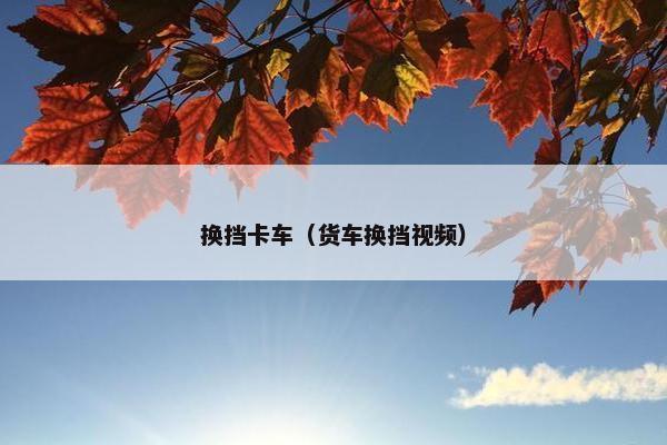 换挡卡车（货车换挡视频）