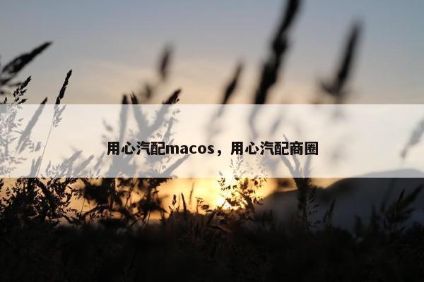 用心汽配macos，用心汽配商圈
